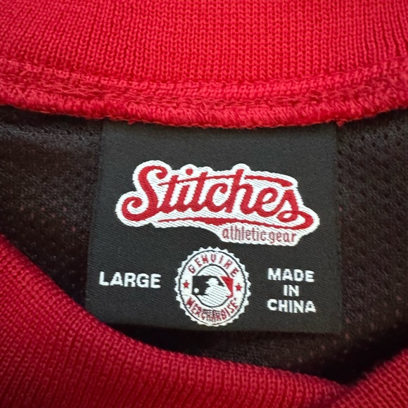 #26 CINCINNATI REDS windbreaker (STITCHES) size large baseball pullover - Picture 5 of 13